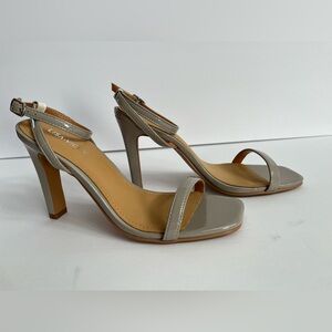 Grace -V Pebble Patent ~ Lisa Vicky Grey Heels